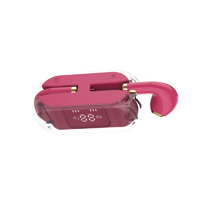 Vezeték nélküli fülhallgató, háromfrekvenciás kiegyensúlyozott hang, TWS, Bluetooth 5.3, erős basszus, Hi-fi hangzás, Type-C töltés, Disney dizájn, ergonomikus, rózsaszín