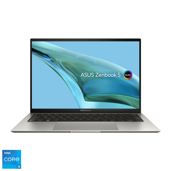Asus Zenbook S UX5304VA-NQ208W 13,3" WQ+ OLED laptop, Intel® Core™ i5-1335U, 16GB, 512GB SSD, Intel® Iris XE Graphics, Windows® 11, Sleeve, Magyar billentyűzet, Szürke - Sleeve