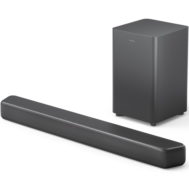 Soundbar Philips TAB5309/10 2.1, 240W, Subwoofer Wireless, Dolby Digital PLUS, HDMI ARC, Negru