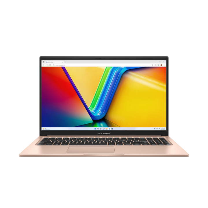 Asus VivoBook X1504ZA-BQ853 15.6" FullHD laptop, Intel Core i3-1215U, 8GB, 512GB SSD, Intel UHD Graphics, FreeDOS, Magyar billentyűzet, Rózsaszín