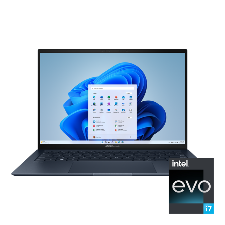 Лаптоп Asus ZenBook S UX5304MA-NQ078W 13.3" WQ+, Intel Core Ultra 7-155U, 16GB, 1024GB SSD, Intel Iris Xe Graphics, Windows 11 Home, унгарска клавиатура, черен