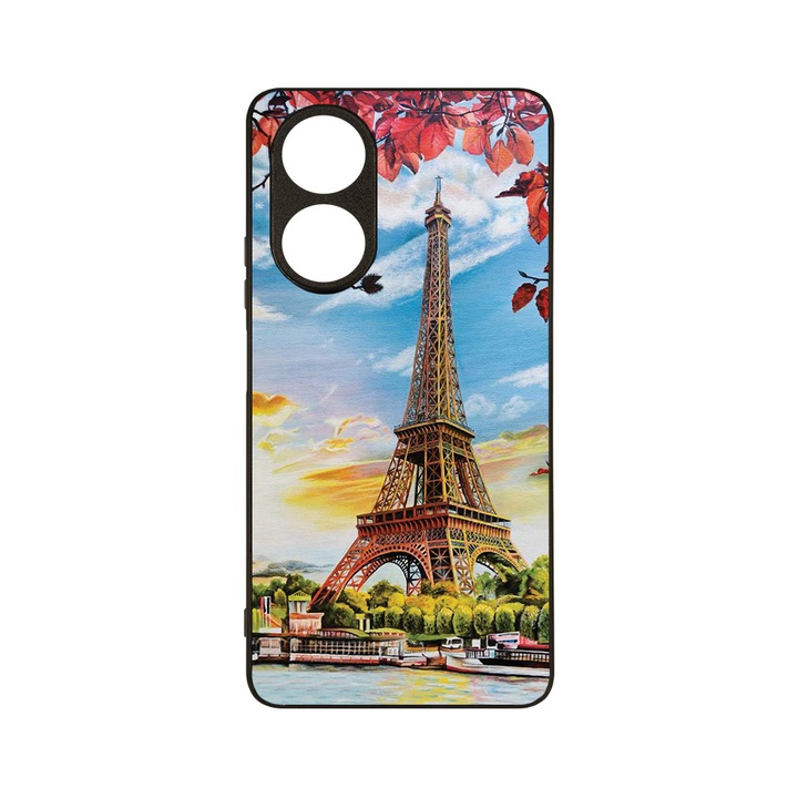 Husa BestCase® MaxSafe, Compatibila Cu OPPO A58 4G, Paris Eiffel Tower, HD Colors, Anti-soc, Protectie Camera, Margini ridicate pentru protectia ecranului, G 1371