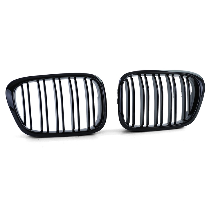 Set Grile Nari Duble M Bara Fata compatibile cu BMW Seria 5 E39 1995-2003, M-Design, Negru Lucios