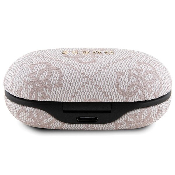 Écouteurs Bluetooth Guess TWS – ENC 4G – Autonomie 30h – IPX5 – Étui Chargeur Marron – Son Immersif, Design De Marque