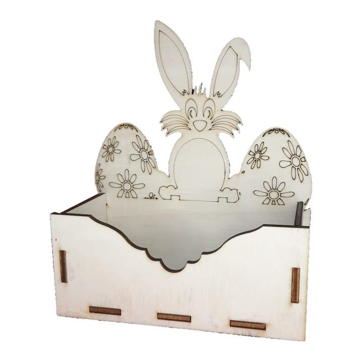 Cutie Aranjamente Florale, Lemn, Paste, 15cm, P03