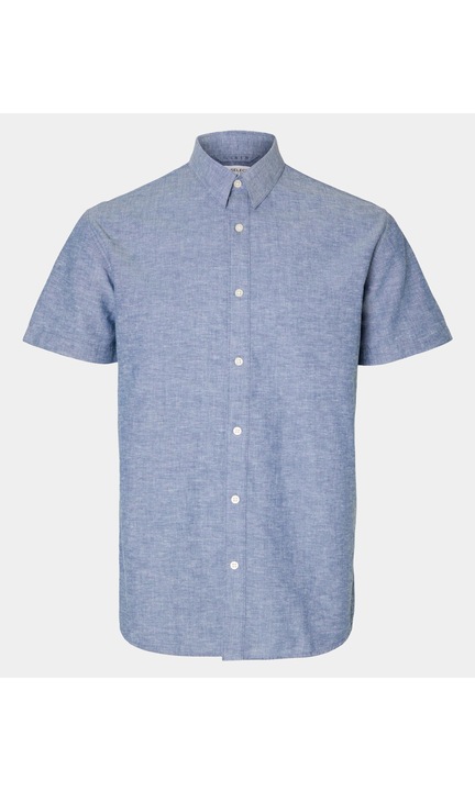 Camasa barbati, Selected Homme, 303343224, Albastru, Bumbac