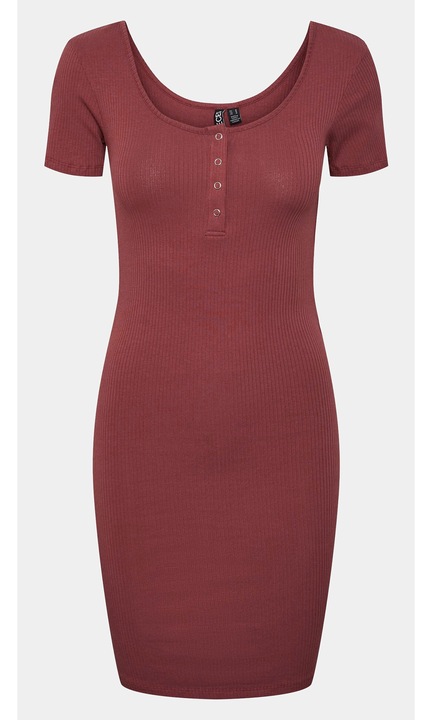 Rochie dama, Pieces, 303434038, Rosu, Bumbac