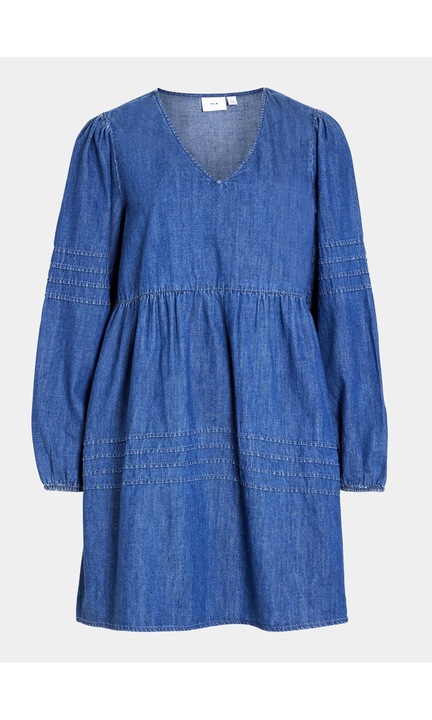 Дамска рокля, Vila, 303479251, Синя, Памук