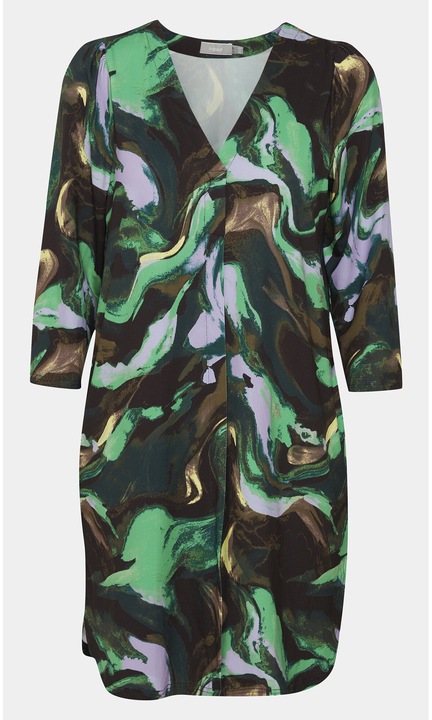 Дамска рокля, Fransa, 303452056, Зелена, Полиестер