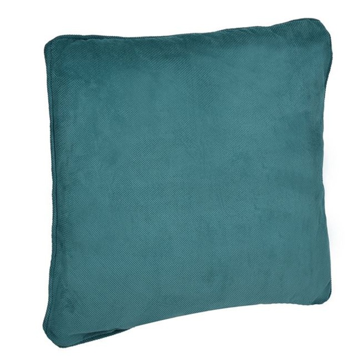 Perna decorativa de iarna petrol cu model 50x50cm