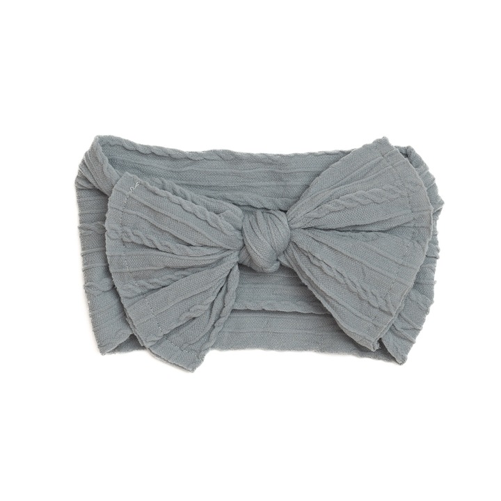 Bentita lata, bebe, funda cu nod, spandex, Melvelo, Knitwear - Gray, 0-6 ani