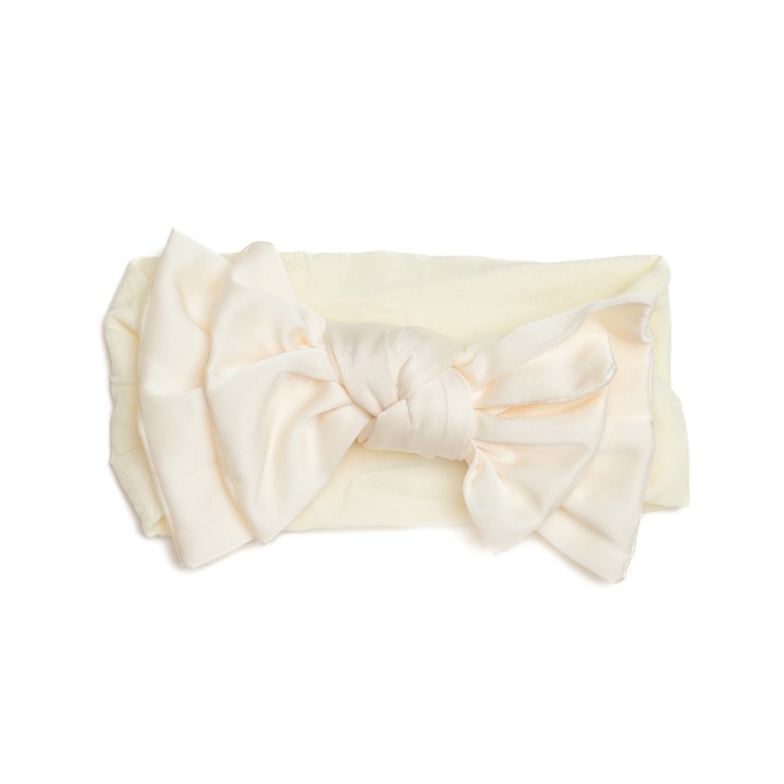 Bentita lata, bebe, funda dubla cu nod, poliester, Melvelo, Silk - Cream, 0-6 ani