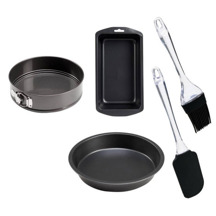 3 db-os sütőforma szett, spatulával és ecsettel