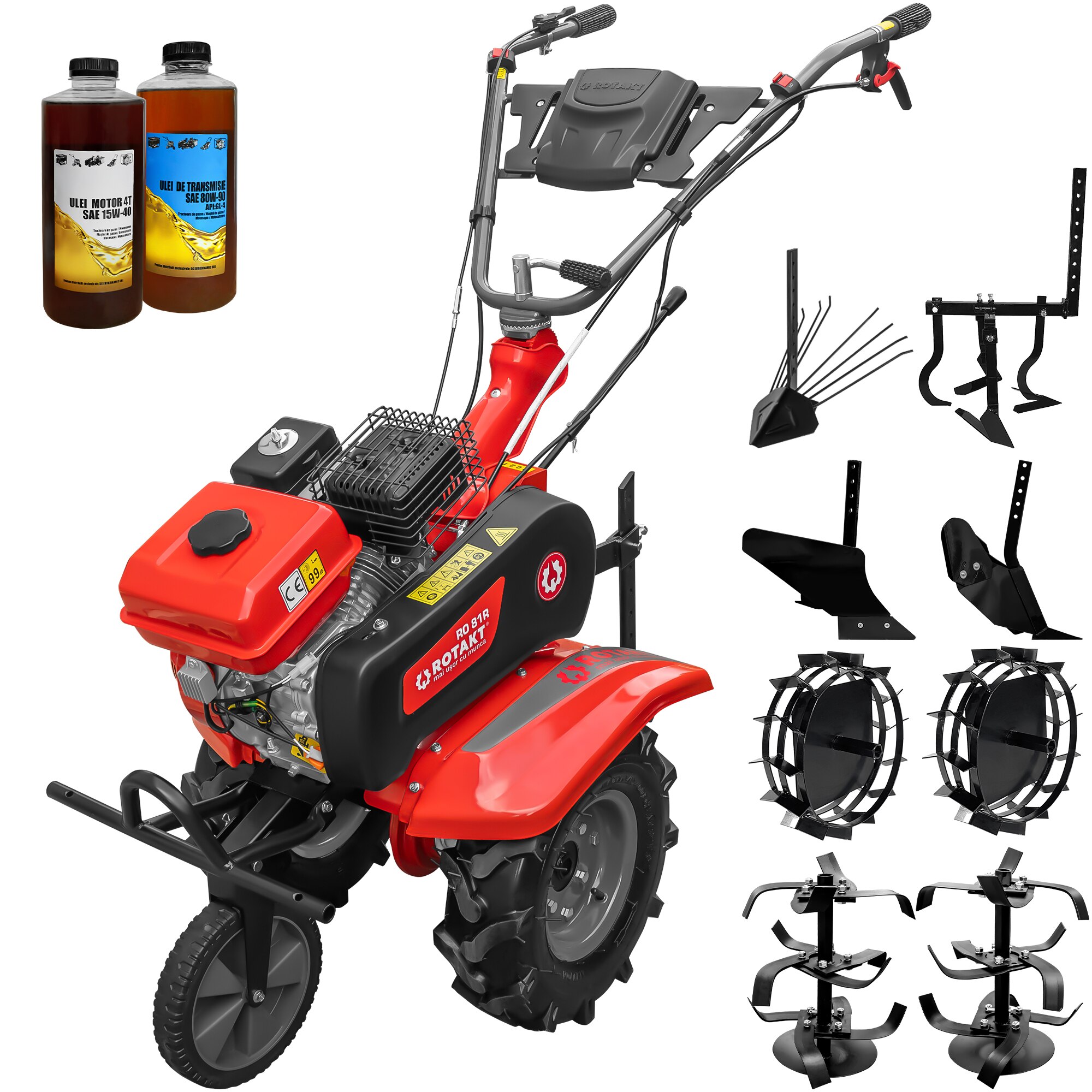 Motosapa pe benzina Ruris Zimbru 6559s, putere 7 CP, 208 CC, 4