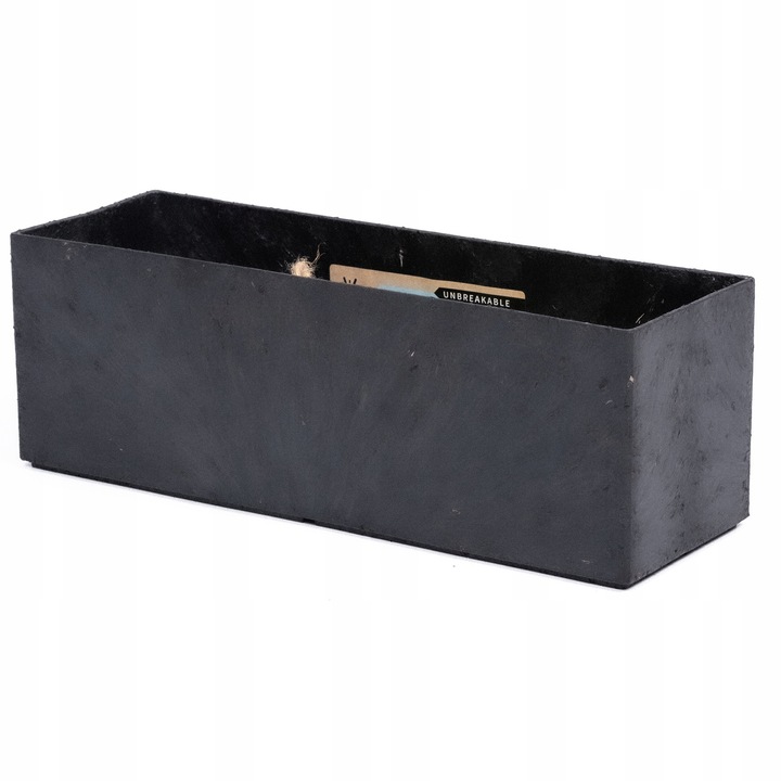 Jardiniera Dreptunghiulara, E-floor, Sonata, Design Modern, Minimalist, Plastic Premium, Rezervor 0.66l, Usor de Intretinut, Nu se Decoloreaza, Greutate 0.45 kg, 30x10x10 cm, Negru