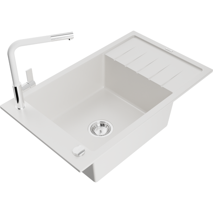 Chiuveta din granit cu baterie, Mexen, 20805, Granit, 795 mm x 190 mm