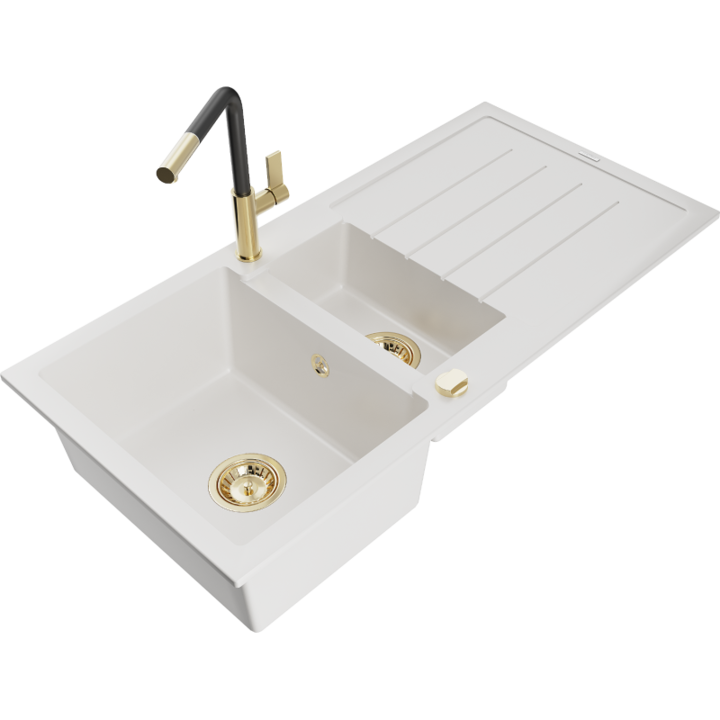 Chiuveta din granit cu baterie, Mexen, 21017, Granit, 1000 mm x 190 mm