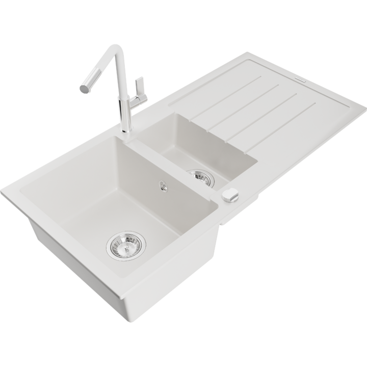 Chiuveta din granit cu baterie, Mexen, 21013, Granit, 1000 mm x 190 mm