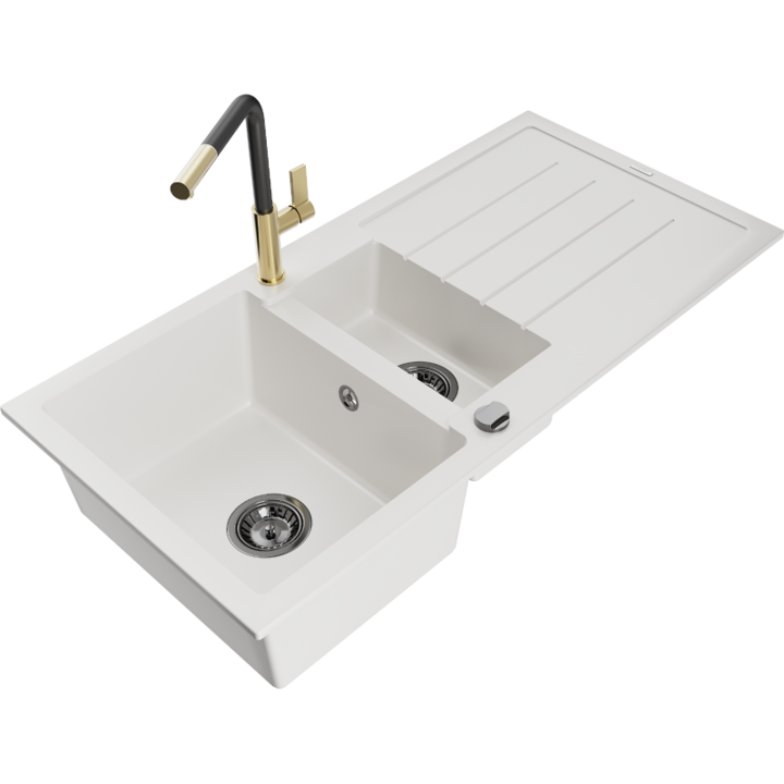 Chiuveta din granit cu baterie, Mexen, 21018, Granit, 1000 mm x 190 mm