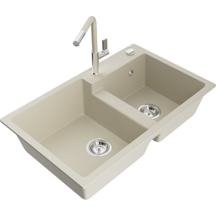 Chiuveta din granit cu baterie, Mexen, 21073, Granit, 800 mm x 180 mm