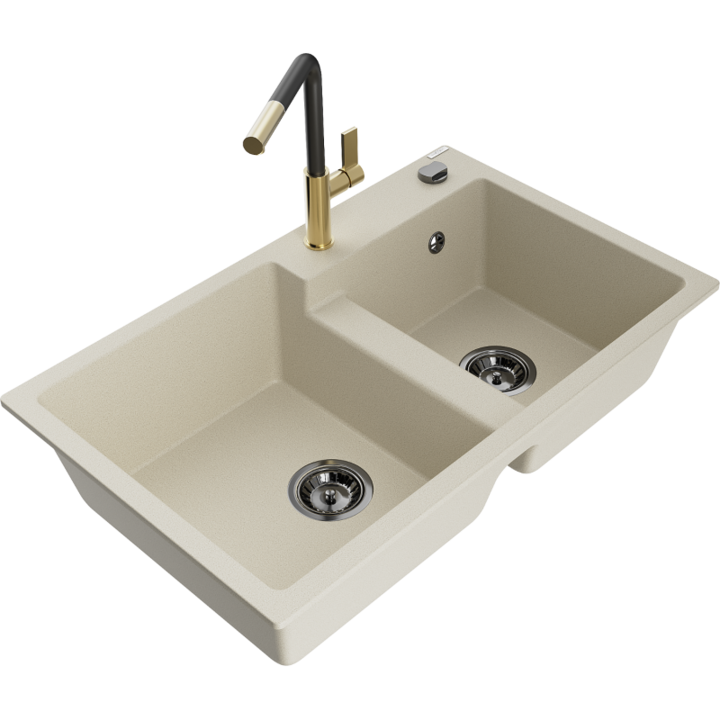 Chiuveta din granit cu baterie, Mexen, 21075, Granit, 800 mm x 180 mm