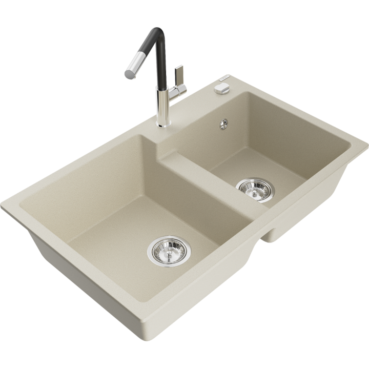 Chiuveta din granit cu baterie, Mexen, 21071, Granit, 800 mm x 180 mm