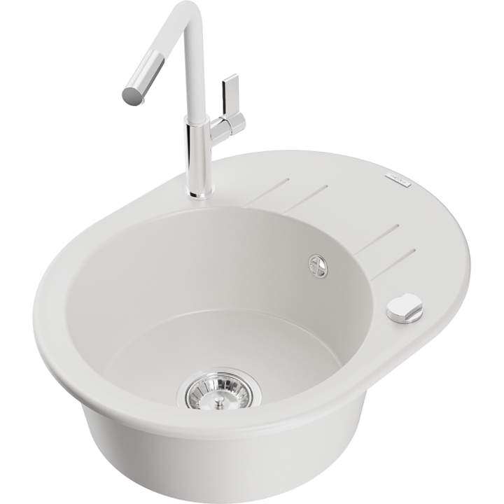 Chiuveta din granit cu baterie, Mexen, 21113, Granit, 586 mm x 180 mm