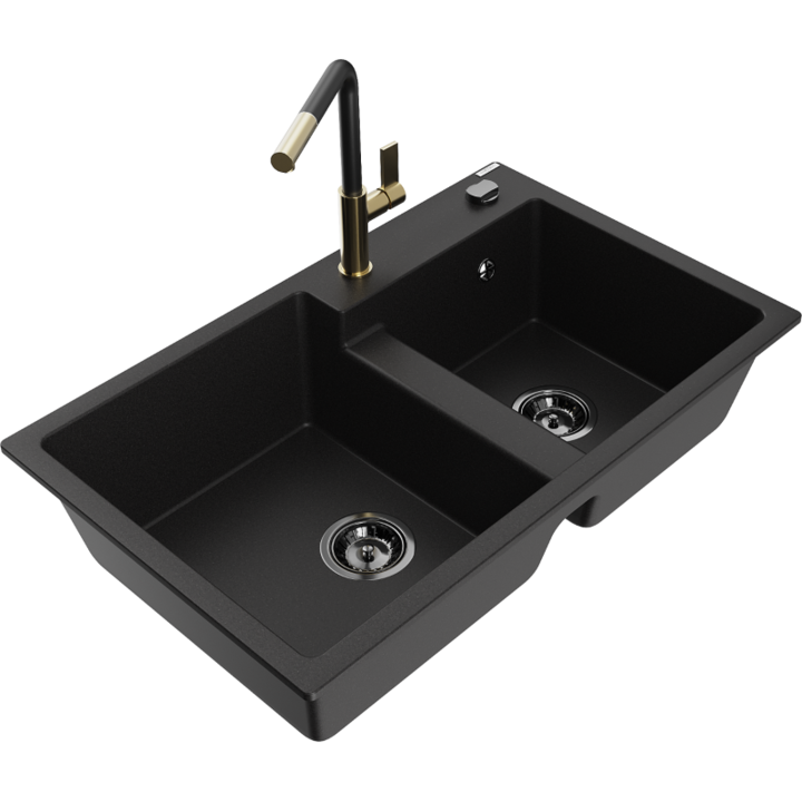 Chiuveta din granit cu baterie, Mexen, 21110, Granit, 800 mm x 180 mm