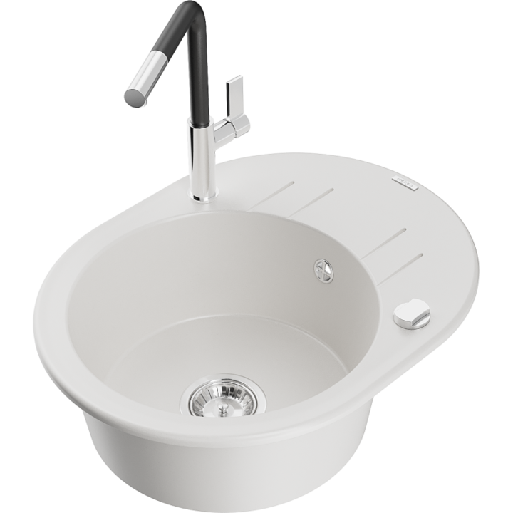 Chiuveta din granit cu baterie, Mexen, 21115, Granit, 586 mm x 180 mm