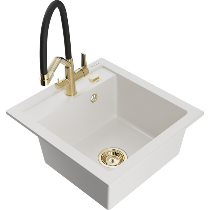 Chiuveta din granit cu baterie, Mexen, 22559, Granit, 520 mm x 200 mm