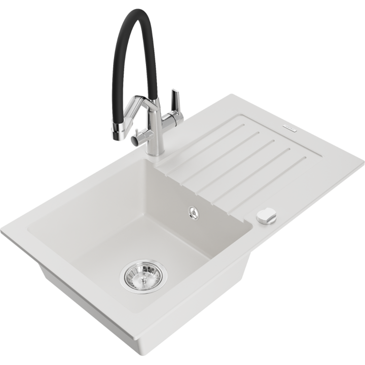 Chiuveta din granit cu baterie, Mexen, 22739, Granit, 752 mm x 151 mm