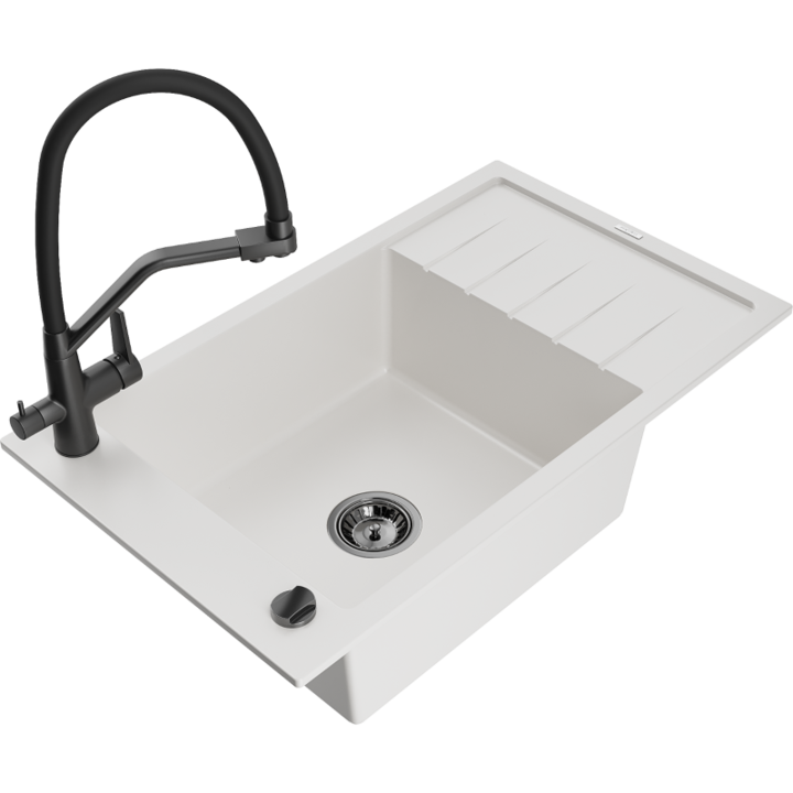 Chiuveta din granit cu baterie, Mexen, 22779, Granit, 795 mm x 190 mm