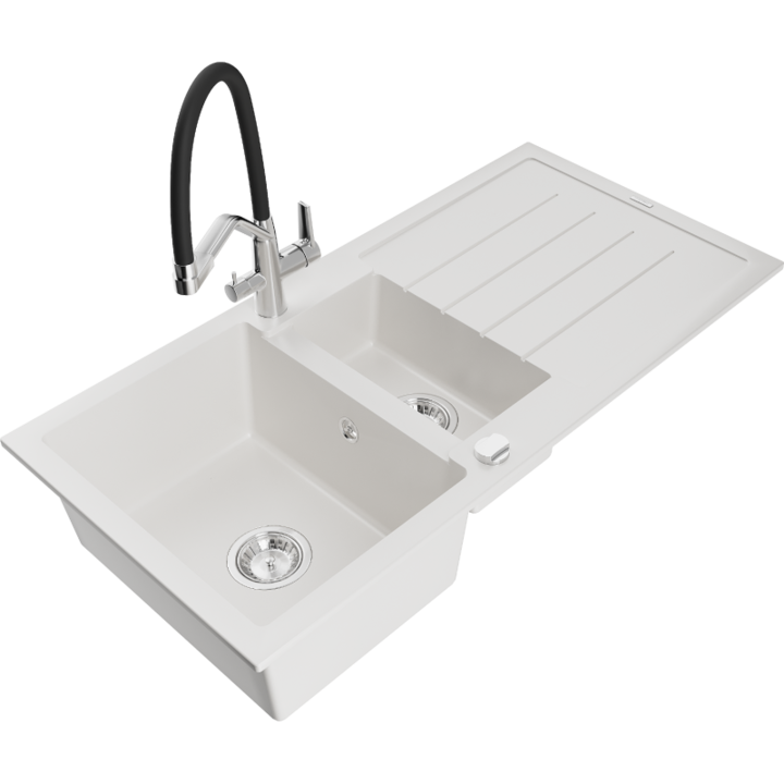 Chiuveta din granit cu baterie, Mexen, 22920, Granit, 1000 mm x 190 mm