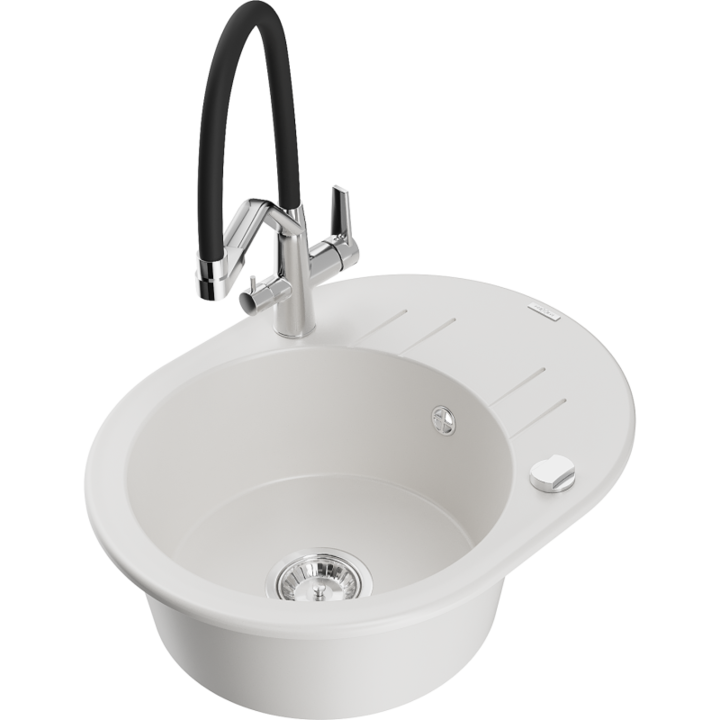 Chiuveta din granit cu baterie, Mexen, 22992, Granit, 586 mm x 180 mm