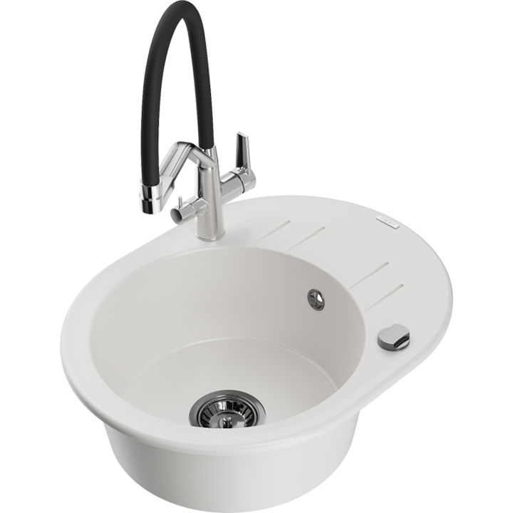 Chiuveta din granit cu baterie, Mexen, 22993, Granit, 586 mm x 180 mm