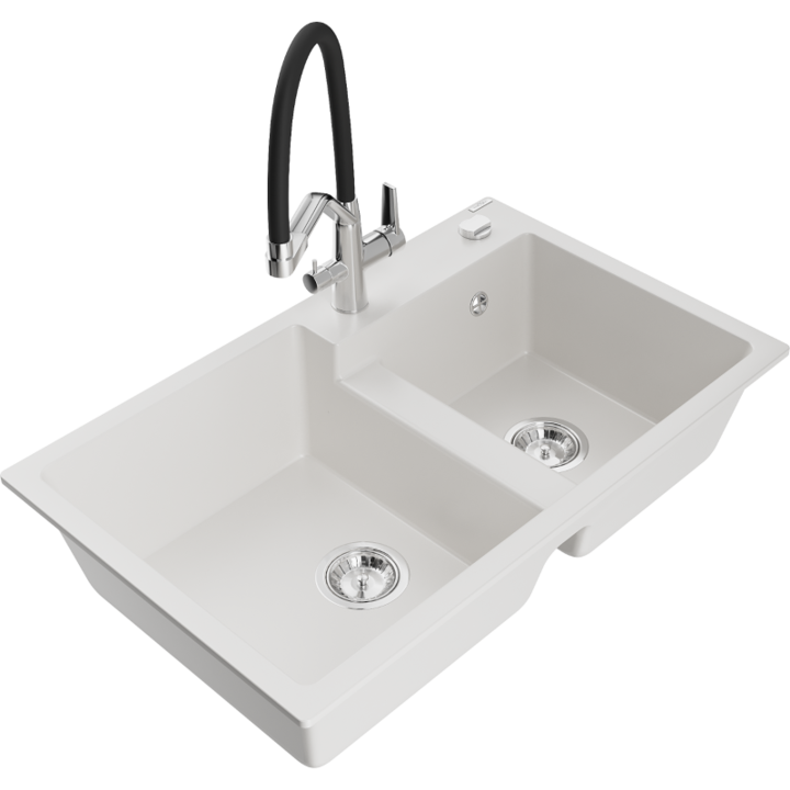 Chiuveta din granit cu baterie, Mexen, 22956, Granit, 800 mm x 180 mm