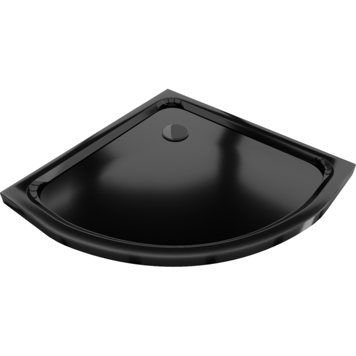 Cadita de dus semirotunde, Mexen, 14482, Acril, Negru