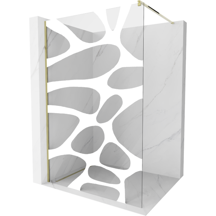 Paravan de dus, Mexen, 3081, Sticla, Auriu