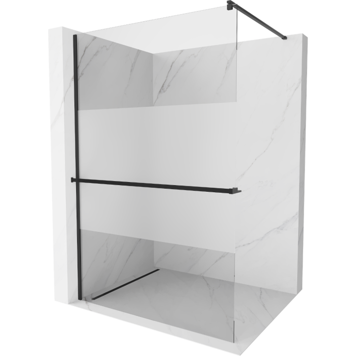 Paravan de dus, Mexen, 13804, Sticla, Negru