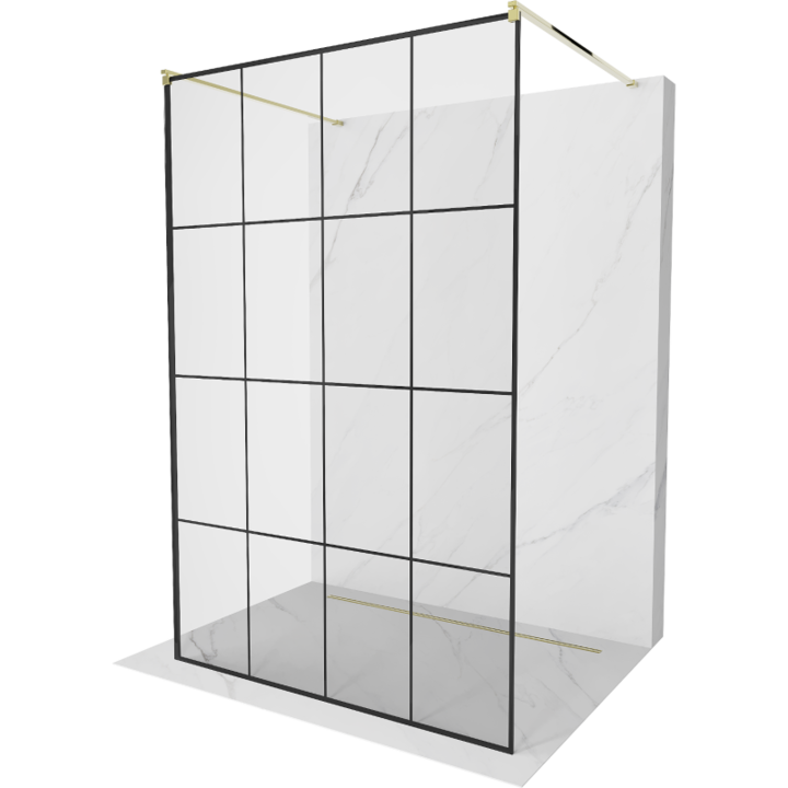 Paravan de dus, Mexen, 14133, Sticla, Auriu