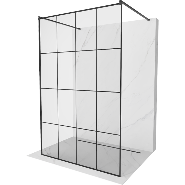 Paravan de dus, Mexen, 14142, Sticla, Negru