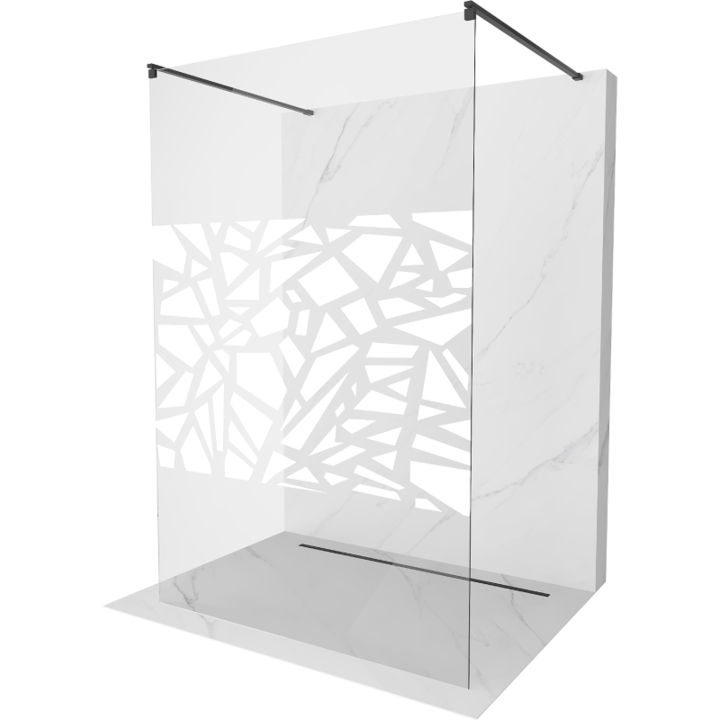 Paravan de dus, Mexen, 14180, Sticla, Negru