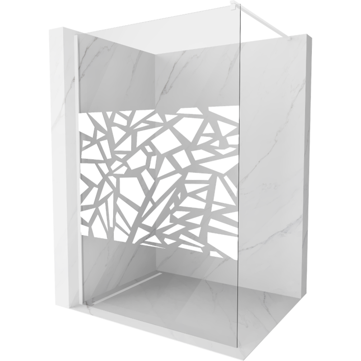 Paravan de dus, Mexen, 14265, Sticla, Alb