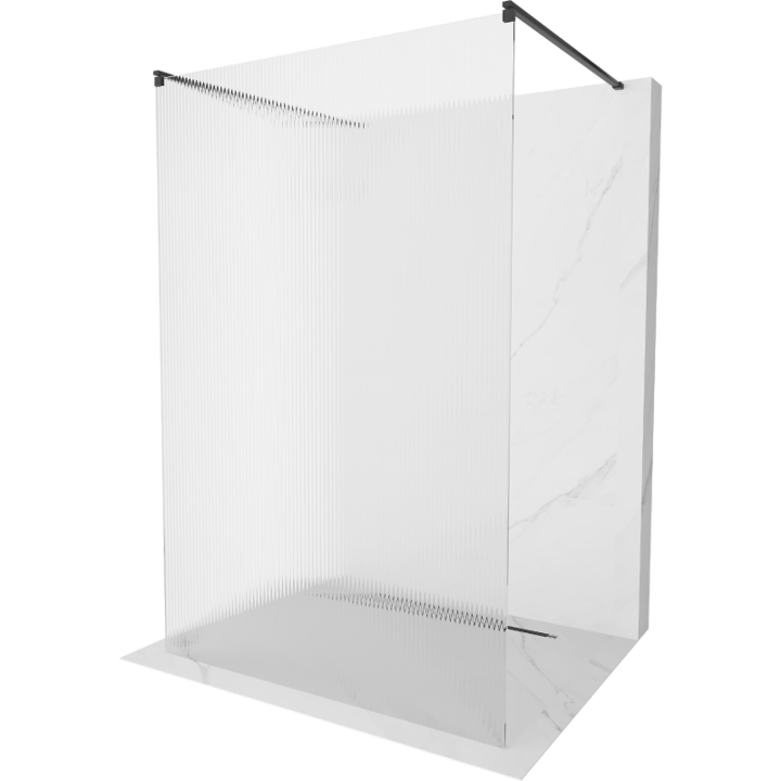 Paravan de dus, Mexen, 21362, Sticla, Negru