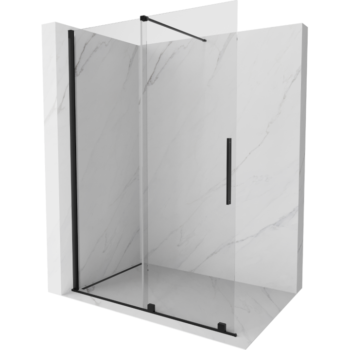 Paravan de dus, Mexen, 24016, Sticla, Negru