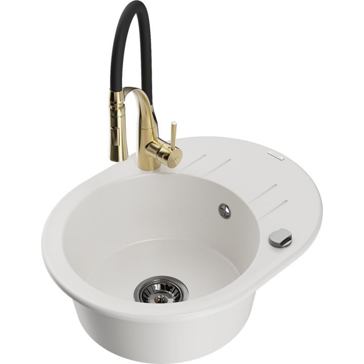 Chiuveta din granit cu baterie, Mexen, 19365, Granit, 586 mm x 180 mm