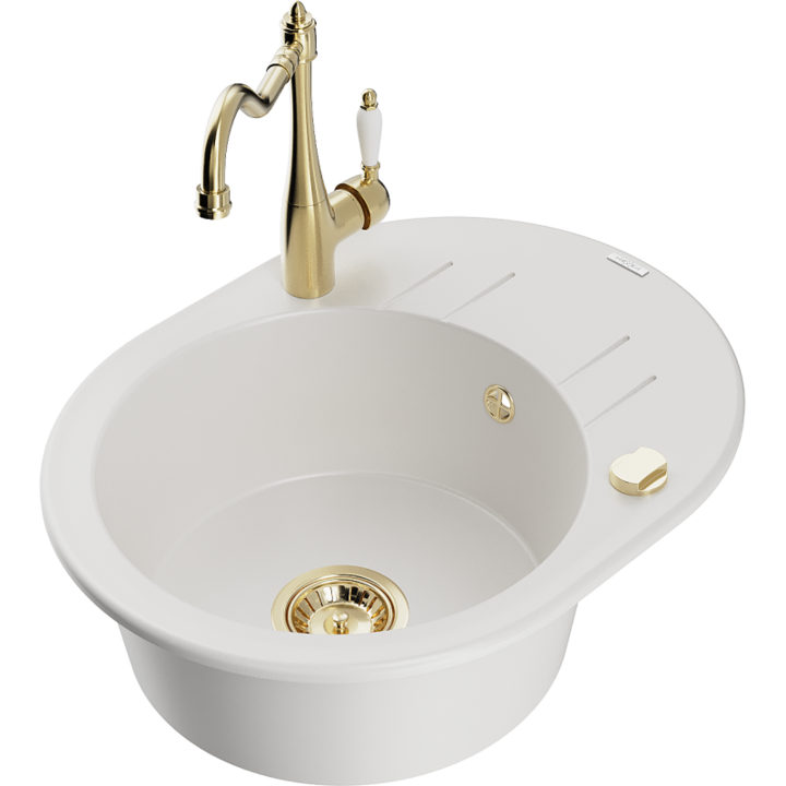 Chiuveta din granit cu baterie, Mexen, 18704, Granit, 586 mm x 180 mm