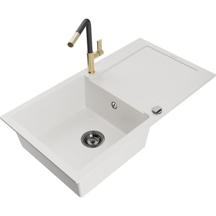 Chiuveta din granit cu baterie, Mexen, 19582, Granit, 900 mm x 180 mm