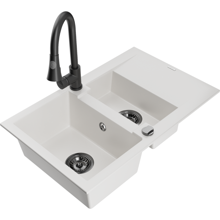 Chiuveta din granit cu baterie, Mexen, 19685, Granit, 737 mm x 167 mm