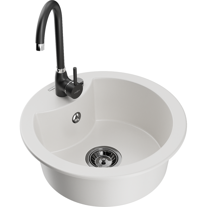 Chiuveta din granit cu baterie, Mexen, 18351, Granit, 488 mm x 157 mm